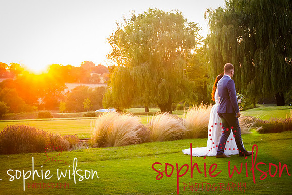 Wedding couple the golden hour
