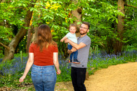 Keysey, Lewis and Felix walk through the bluebells-9