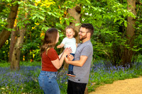 Keysey, Lewis and Felix walk through the bluebells-10