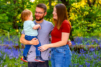 Keysey, Lewis and Felix walk through the bluebells-5